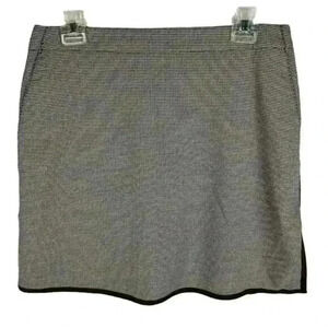 Tail white label brown check a-Line pull-On golf/Tennis‎ skort zipper size 10